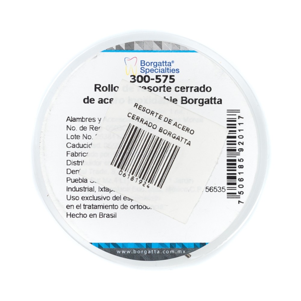 Rollo de Resorte de Acero Cerrado Borgatta