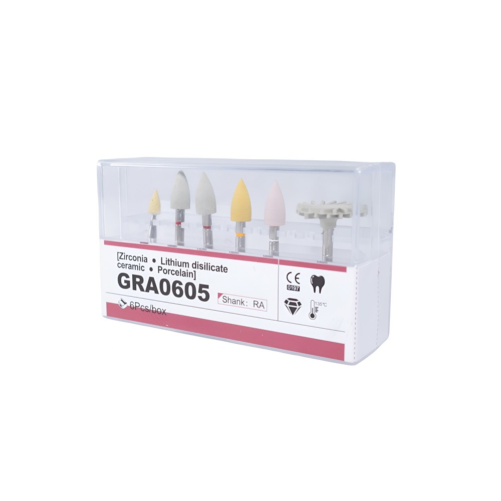 Kit de Pulido para Cerámica, Zirconia, Porcelana RTG-A0605 Kit de Pulido para Cerámica, Zirconia, Porcelana RTG-A0605