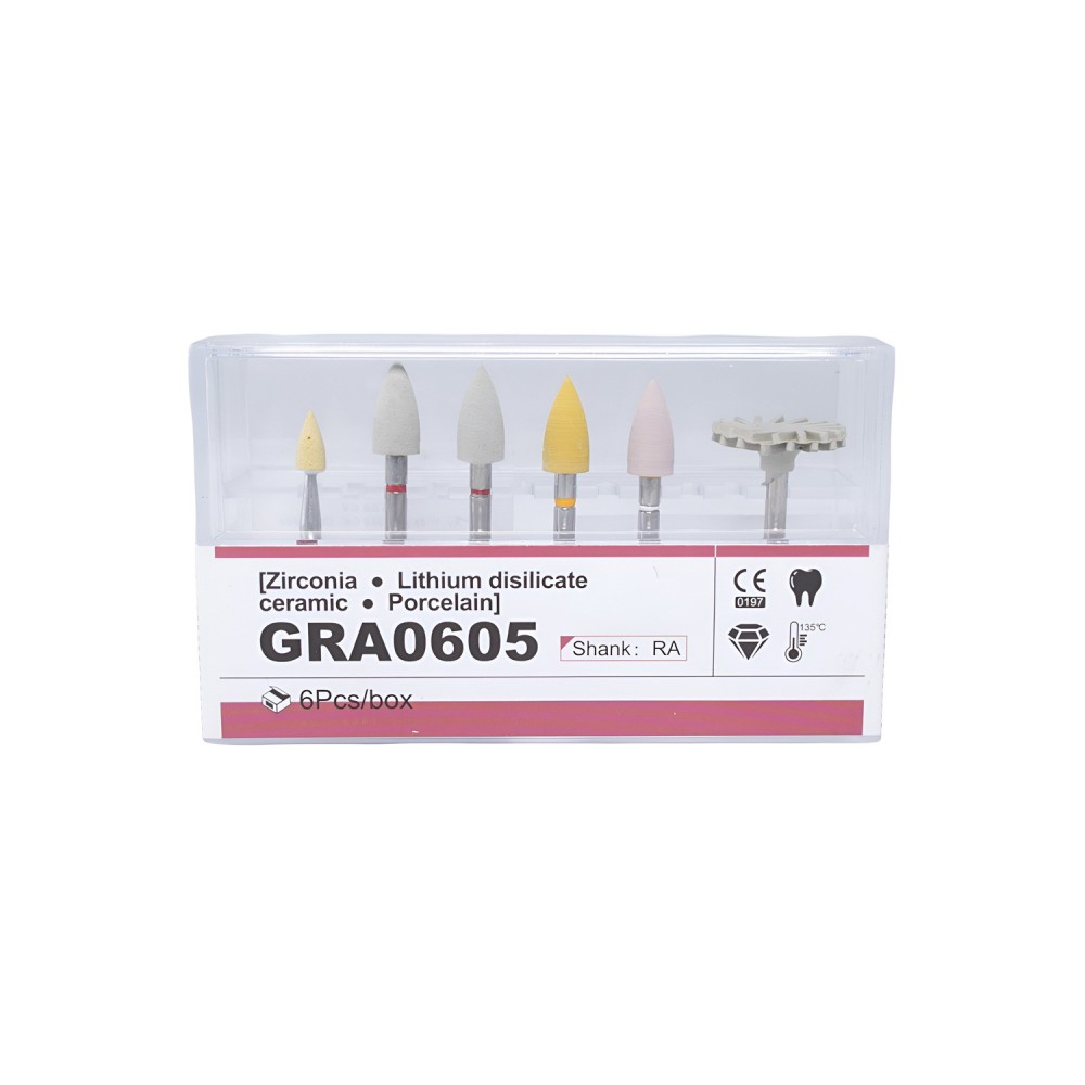 Kit de Pulido para Cerámica, Zirconia, Porcelana RTG-A0605 Kit de Pulido para Cerámica, Zirconia, Porcelana RTG-A0605