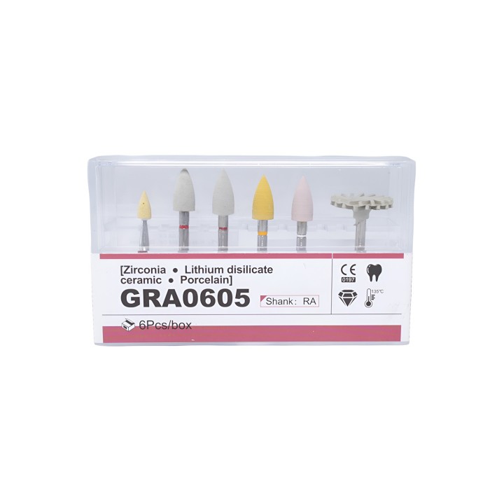 Kit de Pulido para Cerámica, Zirconia, Porcelana RTG-A0605