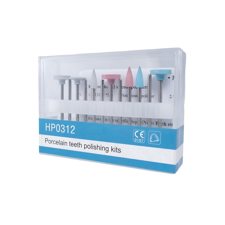 Kit de Pulido Dental para Porcelana Vastago Largo RTG-0312