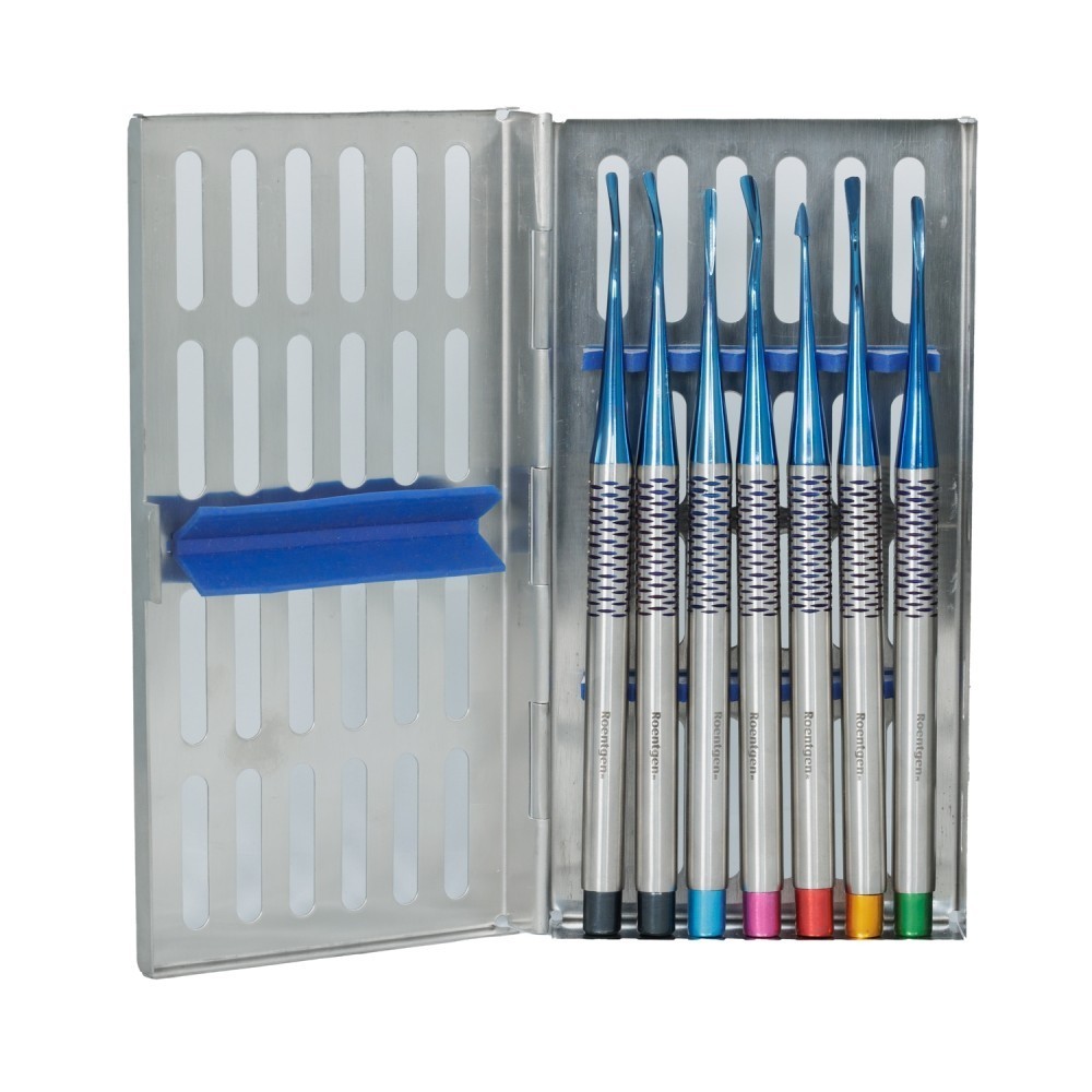 Set 7 Elevadores de Raíz en Cassette Roentgen