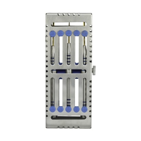 Set de 3 Periostotomo de Raíz en Cassette Autoclavable Roentgen