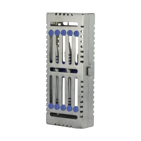 Set de 3 Periostotomo de Raíz en Cassette Autoclavable Roentgen