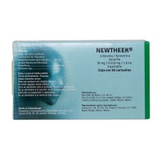 Anestesia Newtheek lidocaina/Epinefrina 2% Caja c/50 Cartuchos Vidrio Anestesia Newtheek lidocaina/Epinefrina 2% Caja c/50 Cartuchos Vidrio