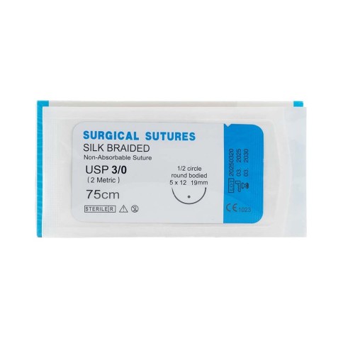 Sutura Seda 3-0 caja c/12