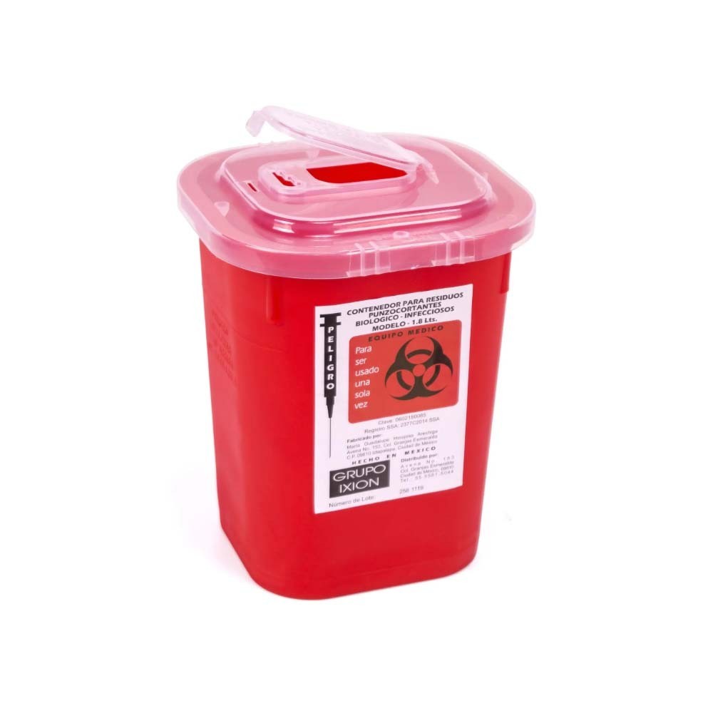 Contenedor para residuos Punzocortantes 1.8 Lts