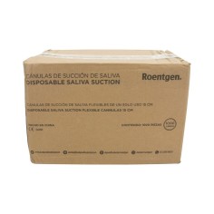 Eyector de Saliva Transparente Roentgen Caja con 1000 pzas.
