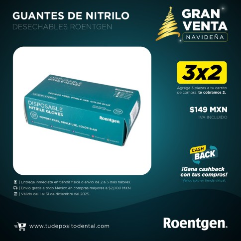 Guantes de Nitrilo Desechables Roentgen