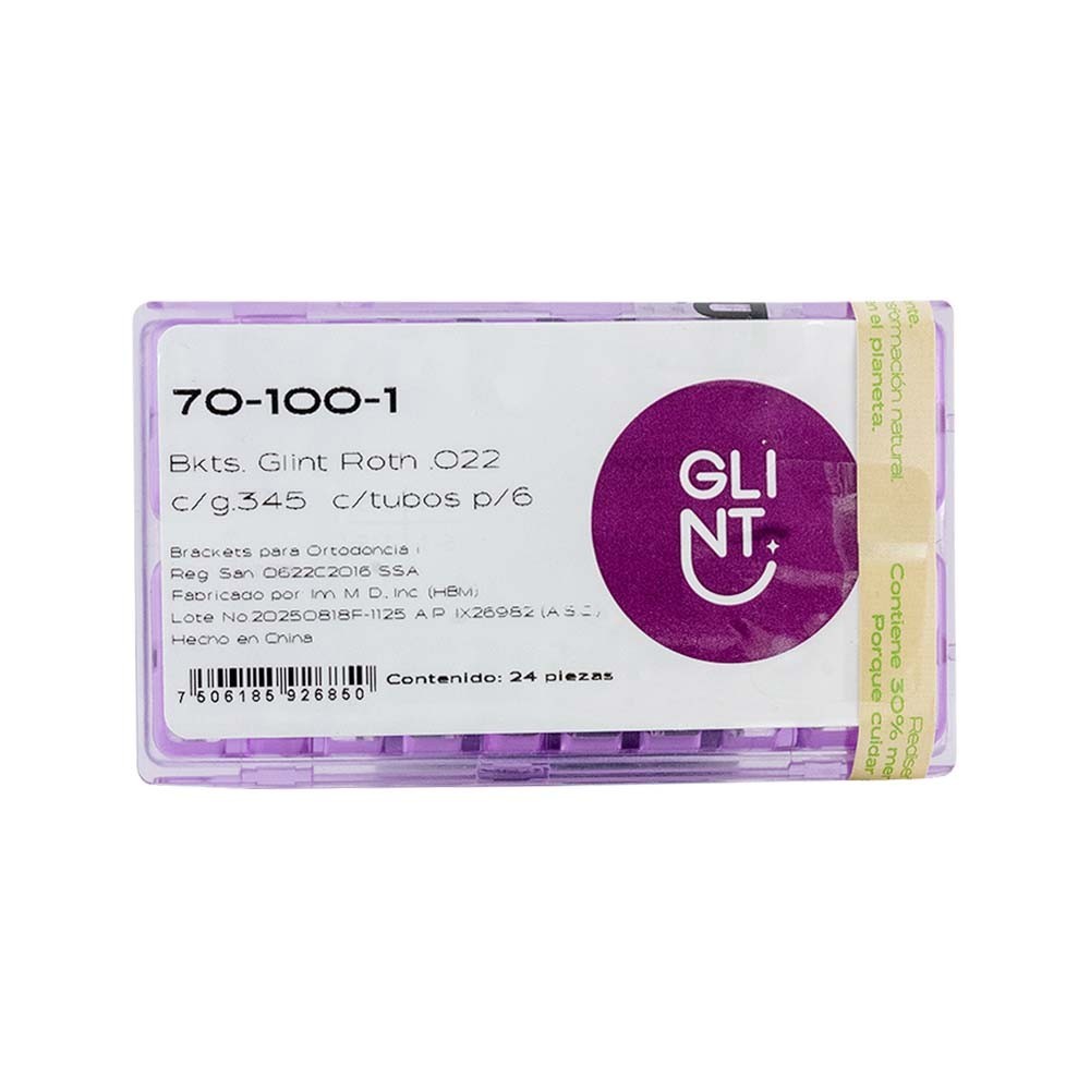 Brackets Glint Roth .022 C/Tbos Borgatta
