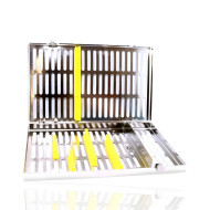 CASSETTE 12 INSTRUMENTOS AMARILLO HU-FRIEDY