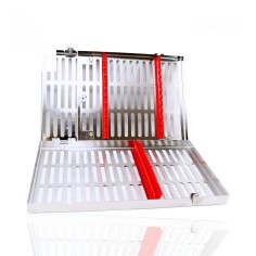 CASSETTE 12 INSTRUMENTOS ROJO HU-FRIEDY