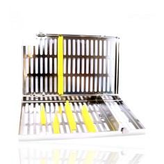 CASSETTE 12 INSTRUMENTOS AMARILLO HU-FRIEDY