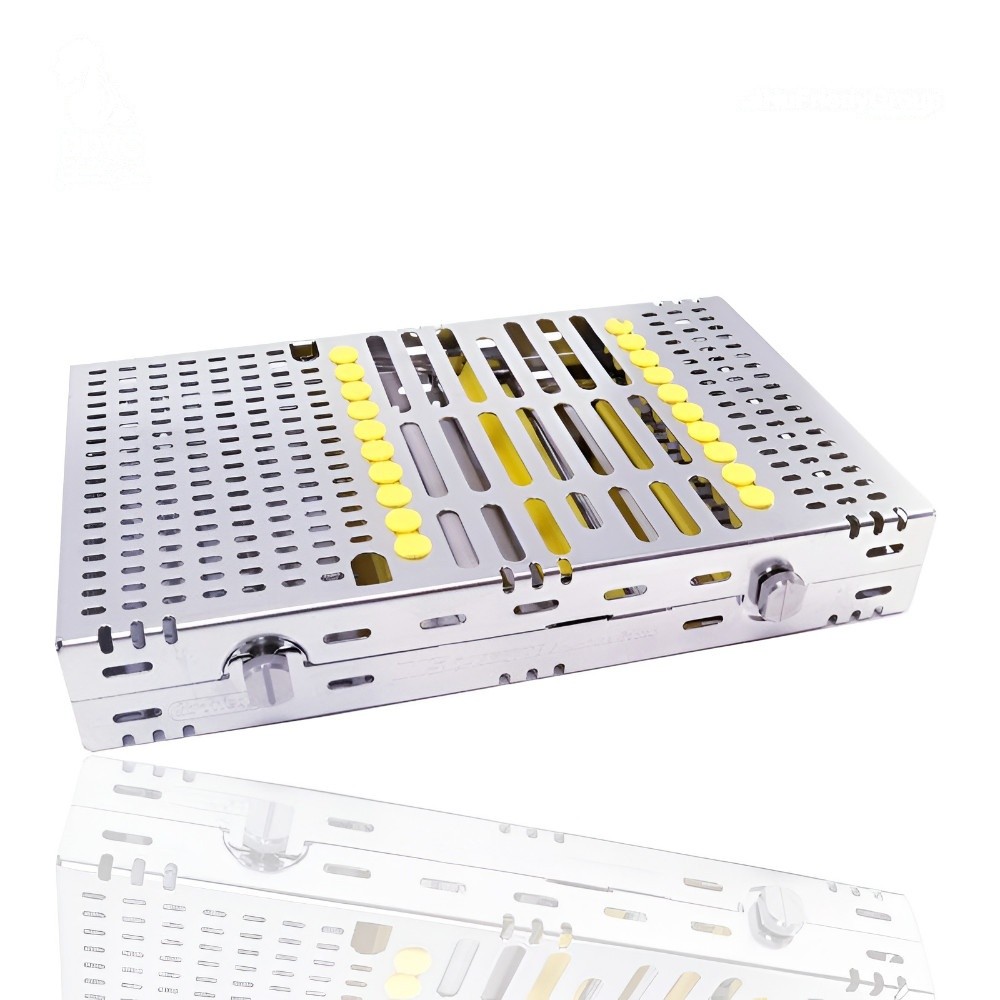 CASSETTE DOBLE 20 INSTRUMENTOS AMARILLO HU-FRIEDY