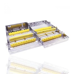 CASSETTE DOBLE 20 INSTRUMENTOS AMARILLO HU-FRIEDY