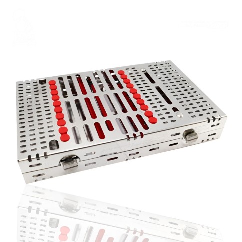 CASSETTE DOBLE 20 INSTRUMENTOS ROJO HU-FRIEDY