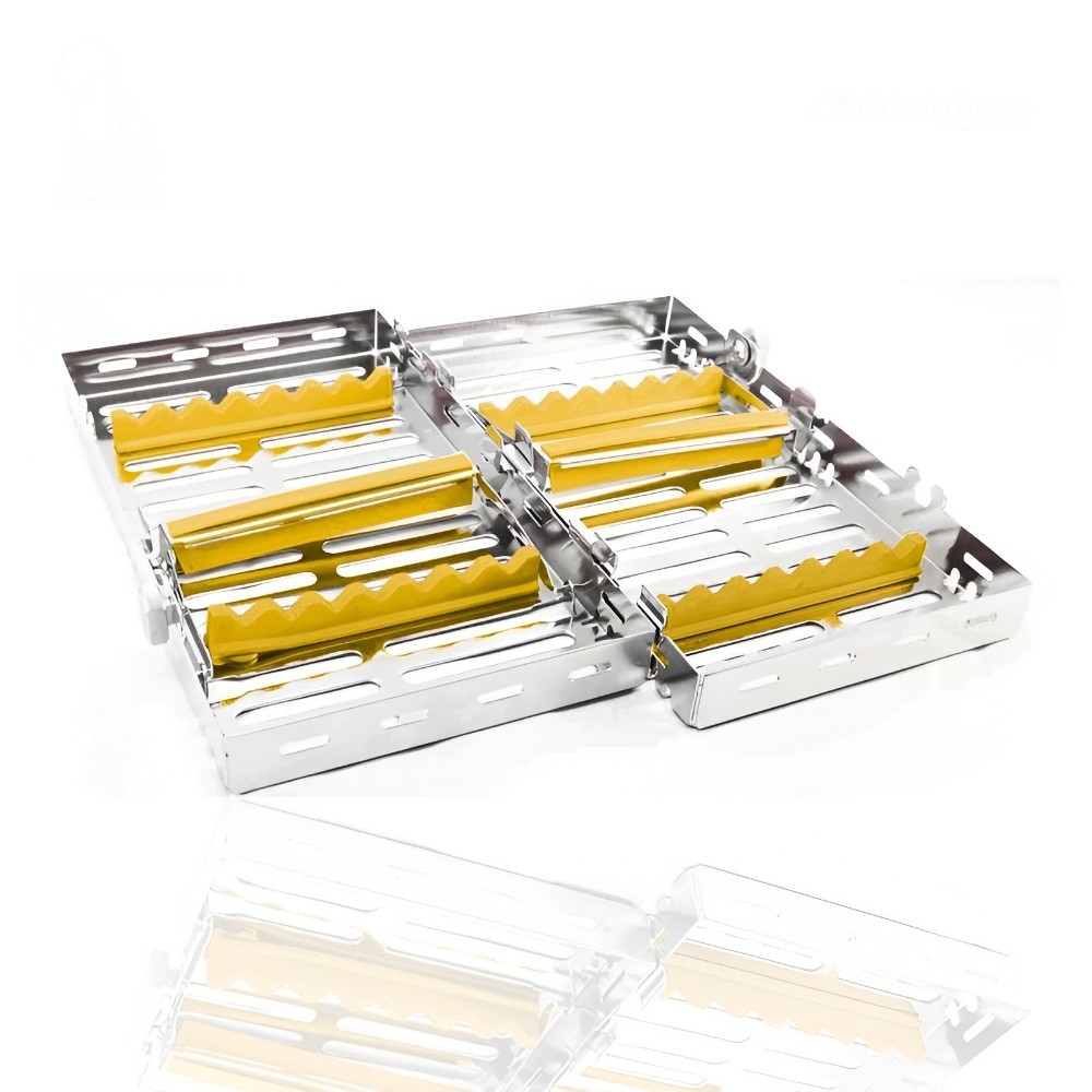 CASSETTE DOBLE 14 INSTRUMENTOS AMARILLO HU-FRIEDY