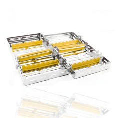 CASSETTE DOBLE 14 INSTRUMENTOS AMARILLO HU-FRIEDY