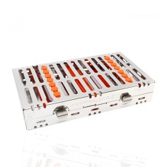 CASSETTE DOBLE 14 INSTRUMENTOS NARANJA HU-FRIEDY