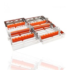 CASSETTE DOBLE 14 INSTRUMENTOS NARANJA HU-FRIEDY
