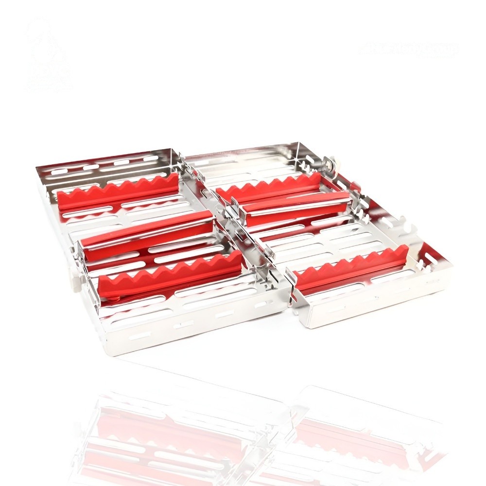 CASSETTE DOBLE 14 INSTRUMENTOS ROJO HU-FRIEDY