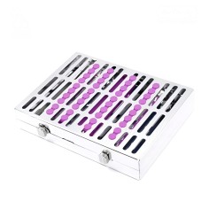 CASSETTE DOBLE 20 INSTRUMENTOS MORADO ORTODONCIA HU-FRIEDY
