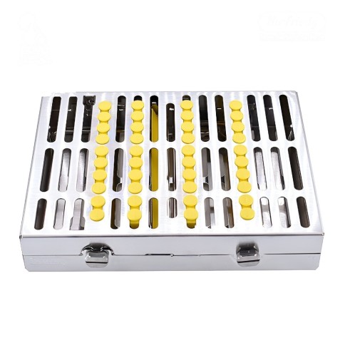 CASSETTE DOBLE 20 INSTRUMENTOS AMARILLO ORTODONCIA HU-FRIEDY
