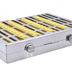 CASSETTE DOBLE 20 INSTRUMENTOS AMARILLO ORTODONCIA HU-FRIEDY