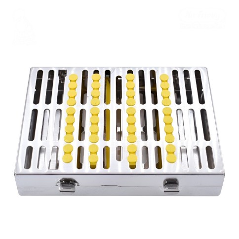 CASSETTE DOBLE 10 INSTRUMENTOS AMARILLO ORTODONCIA HU-FRIEDY