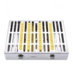 CASSETTE DOBLE 10 INSTRUMENTOS AMARILLO ORTODONCIA HU-FRIEDY