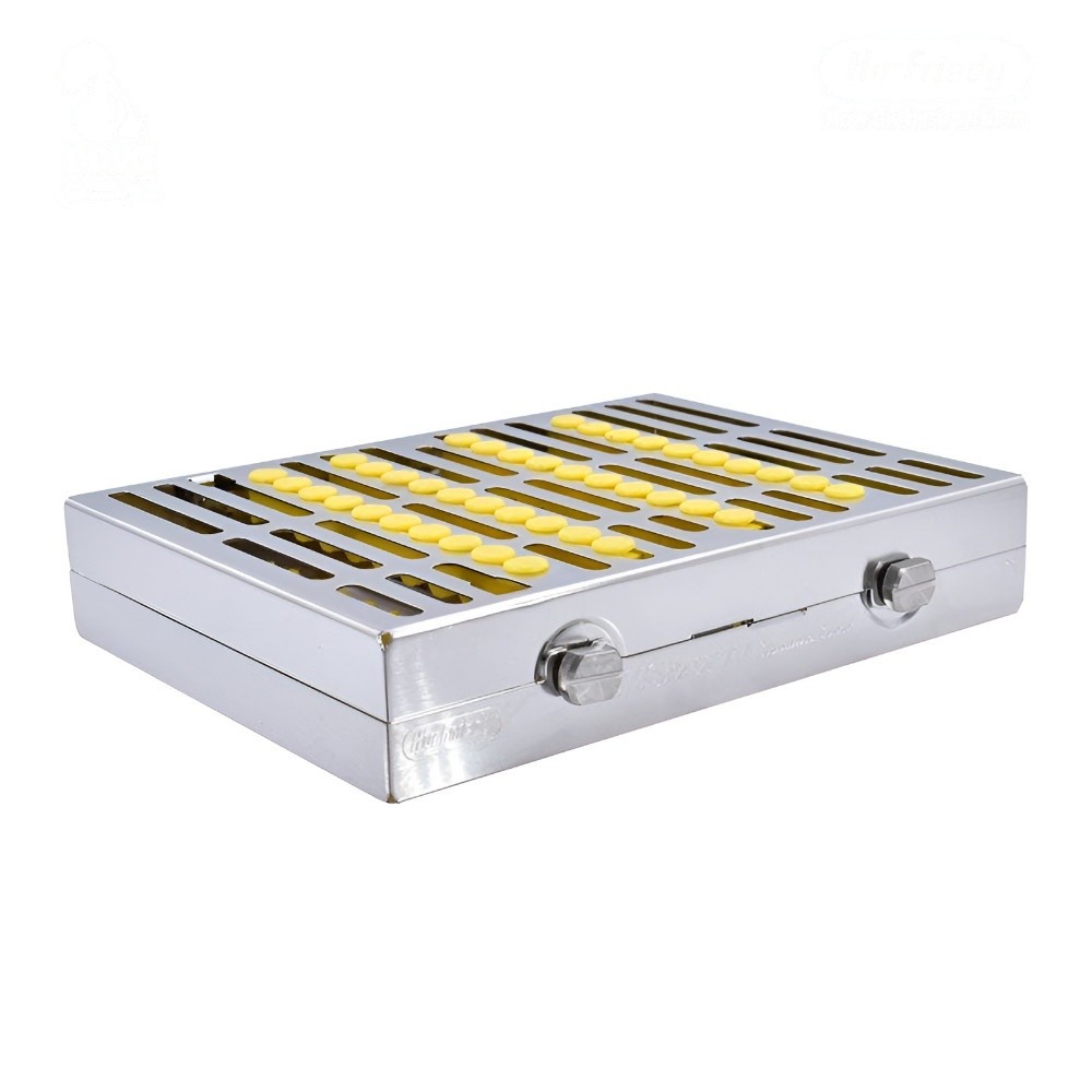 CASSETTE DOBLE 10 INSTRUMENTOS AMARILLO ORTODONCIA HU-FRIEDY