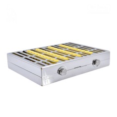 CASSETTE DOBLE 10 INSTRUMENTOS AMARILLO ORTODONCIA HU-FRIEDY