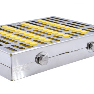 CASSETTE DOBLE 10 INSTRUMENTOS AMARILLO ORTODONCIA HU-FRIEDY