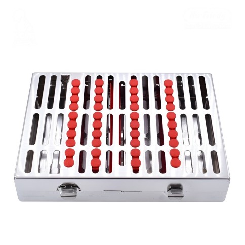 CASSETTE DOBLE 20 INSTRUMENTOS ROJO ORTODONCIA HU-FRIEDY