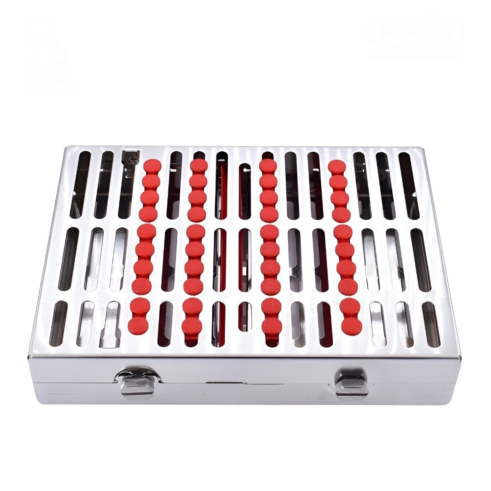 CASSETTE DOBLE 20 INSTRUMENTOS ROJO ORTODONCIA HU-FRIEDY