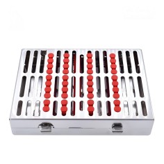 CASSETTE DOBLE 20 INSTRUMENTOS ROJO ORTODONCIA HU-FRIEDY