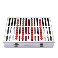CASSETTE DOBLE 20 INSTRUMENTOS ROJO ORTODONCIA HU-FRIEDY