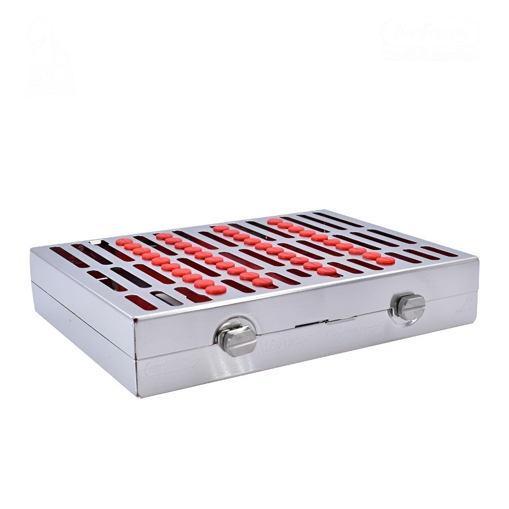 CASSETTE DOBLE 20 INSTRUMENTOS ROJO ORTODONCIA HU-FRIEDY