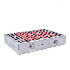 CASSETTE DOBLE 20 INSTRUMENTOS ROJO ORTODONCIA HU-FRIEDY