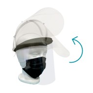 Careta de Protección Facial Abatible con 5 Micas Desmontables