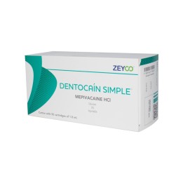 Anestesia Dentocain Simple 3% Zeyco caja C/50 pz