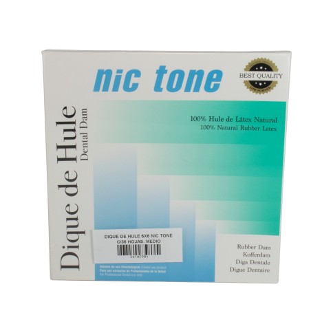 Dique de hule 6x6 Nic Tone 36 Hojas