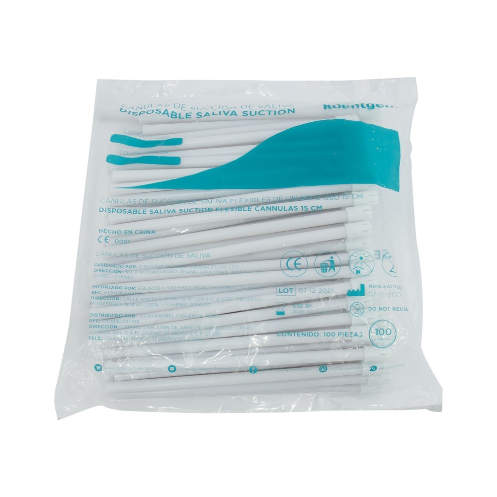 Eyector de Saliva Roentgen Caja con 1000 pzas.