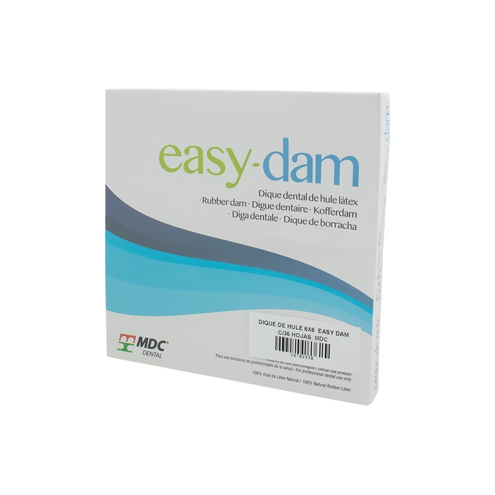 Dique de Hule Easy Dam 6x6 con 36 piezas MDC Dental