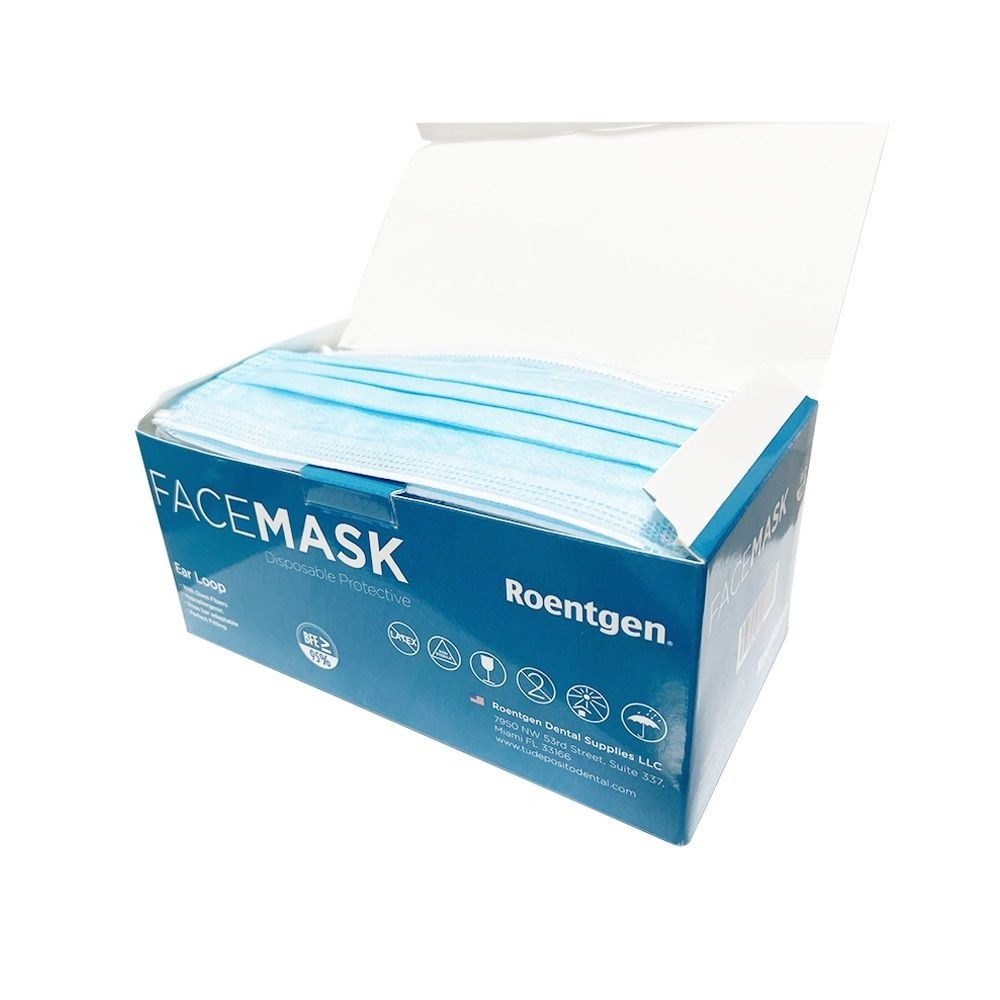 Cubrebocas Plisado Triple Capa Termosellado Caja c/50 pz.