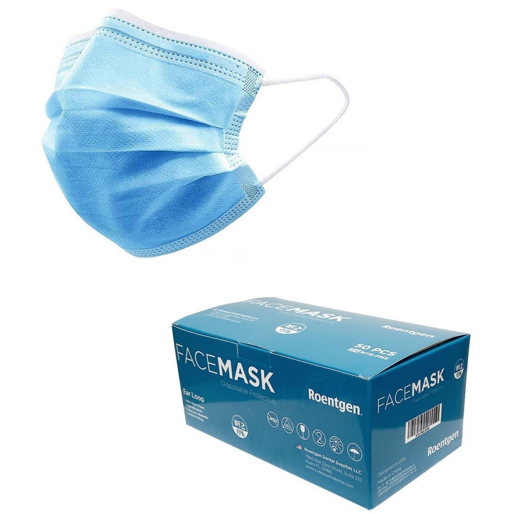 Cubrebocas Plisado Triple Capa Termosellado Caja c/50 pz.