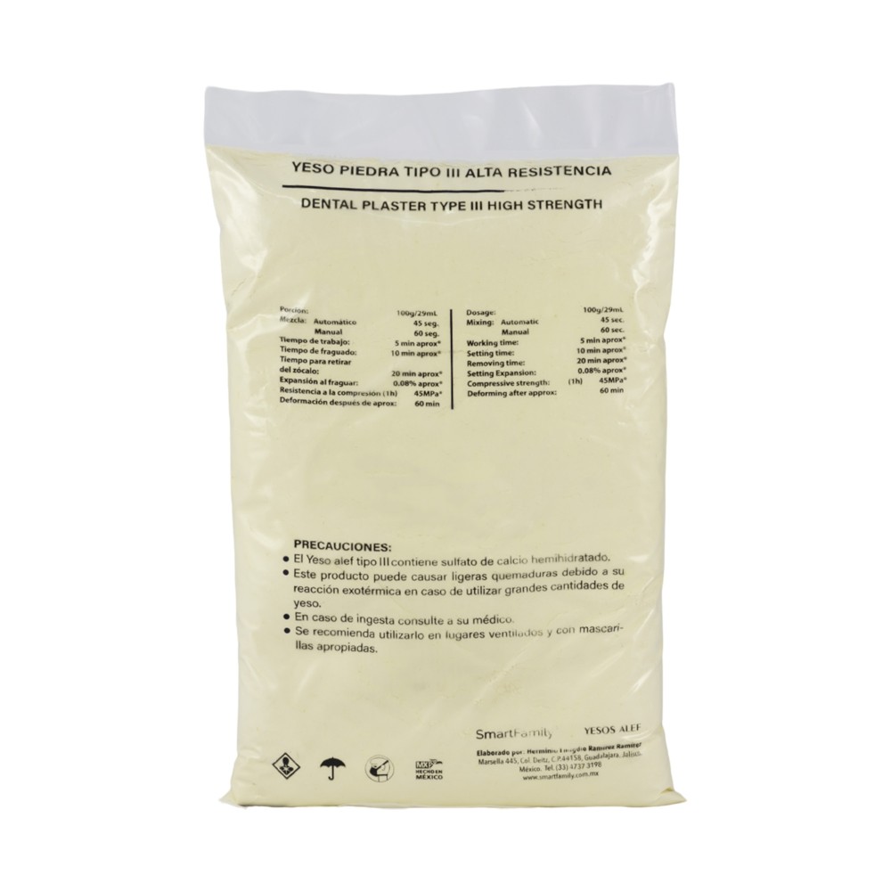 Yeso Piedra Amarillo Tipo III 1Kg Alef Yeso Piedra Amarillo Tipo III 1Kg Alef