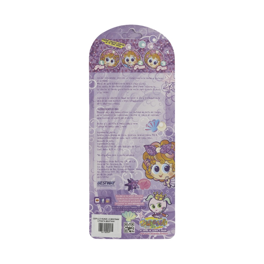 Cepillo Infantil Suave +3 Con Pasta Bestway