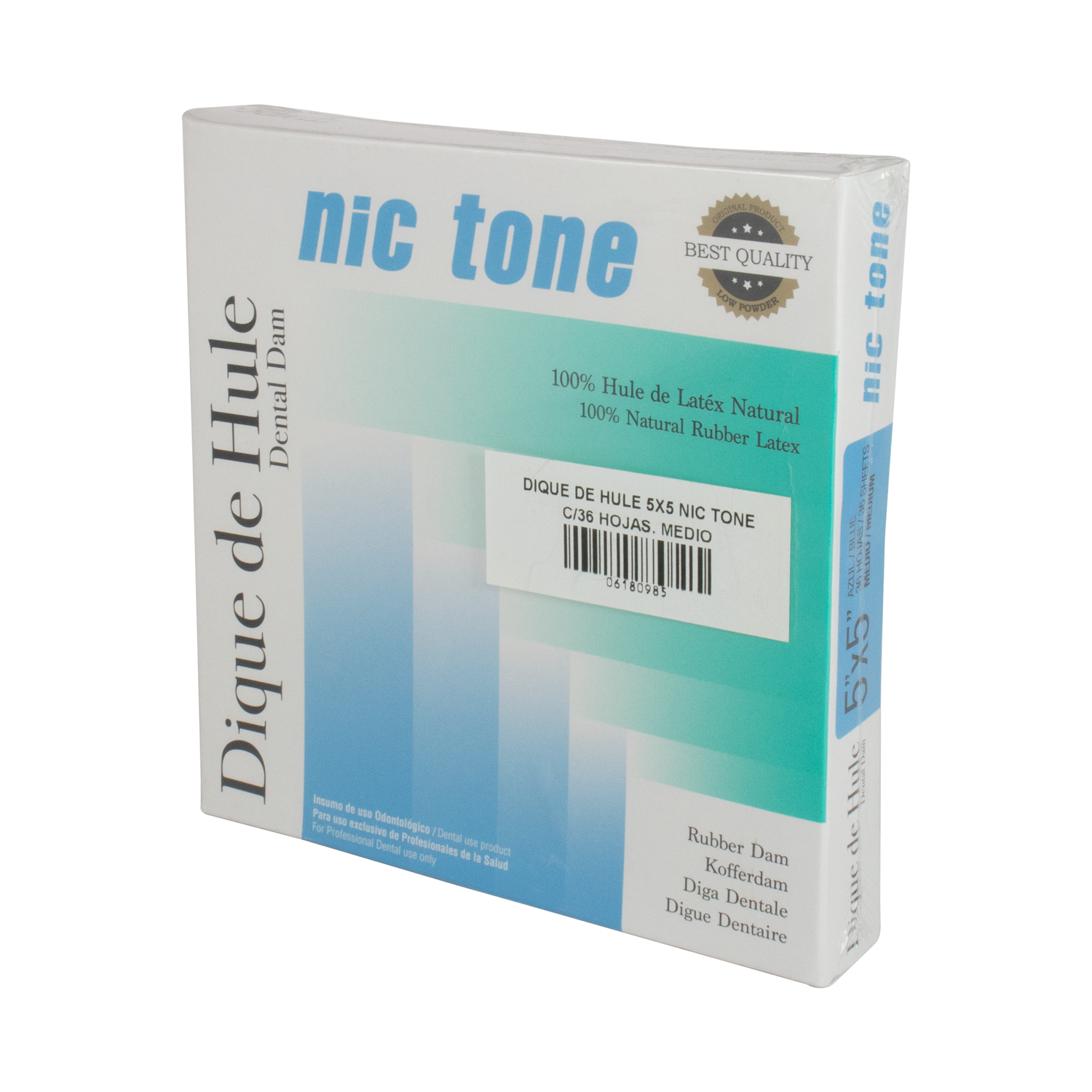 Dique de hule 5x5 Nic Tone 36 Hojas