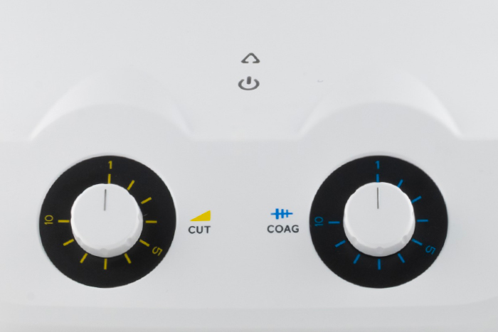 Perillas de control de potencia del electrobisturí